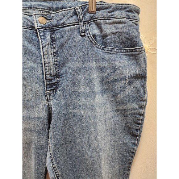 LEE RIDERS WOMENS 18 M BLUE JEANS STRETCHY WHISKER WASH ESSENTIAL BASIC EVERYDAY - Picture 4 of 15